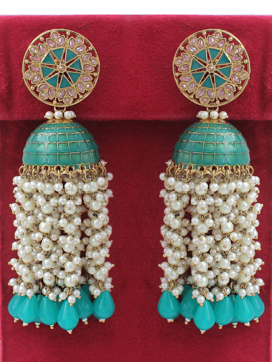 Heena Earrings-Rama Green