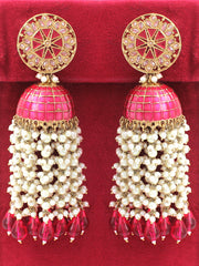 Heena Earrings-Hot Pink