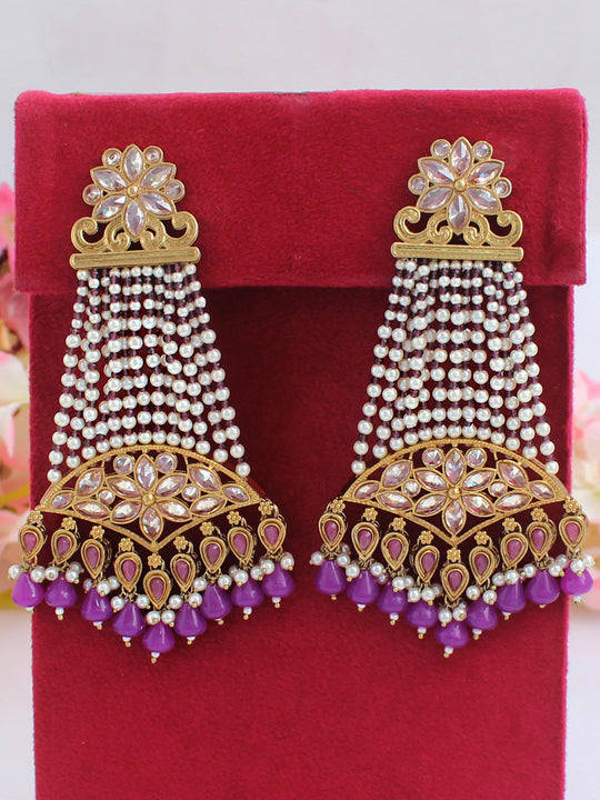 Heena Earrings-Purple