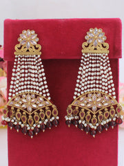 Heena Earrings-Maroon