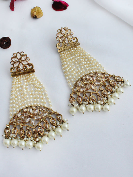 Mansha Earrings-Pearl