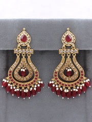 Shifa Earrings-Maroon