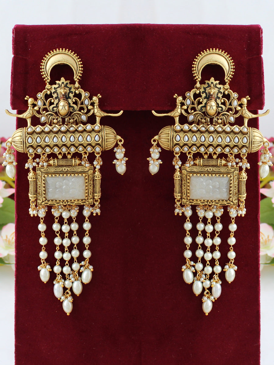 Shreya Earrings-Ivory