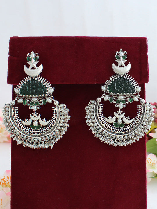 Areeka Earrings-Green