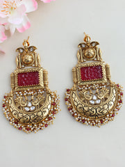 Ashita Earrings-Ruby Pink