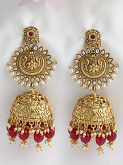 Paridhi Earrings - Maroon