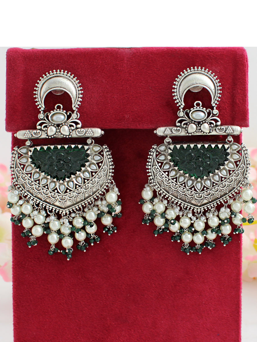 Sheel Earrings-Green