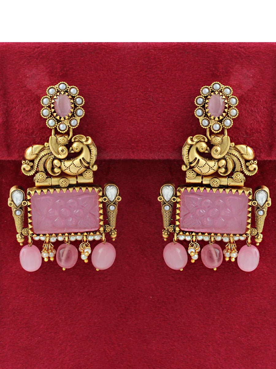 Ritika Earrings-Pastel Pink