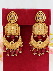 Minisha Earrings-Maroon