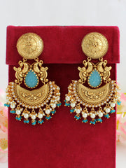 Charvi Earrings-Aqua