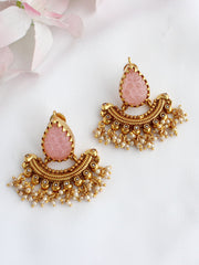 bhavna Earrings-Pastel Pink