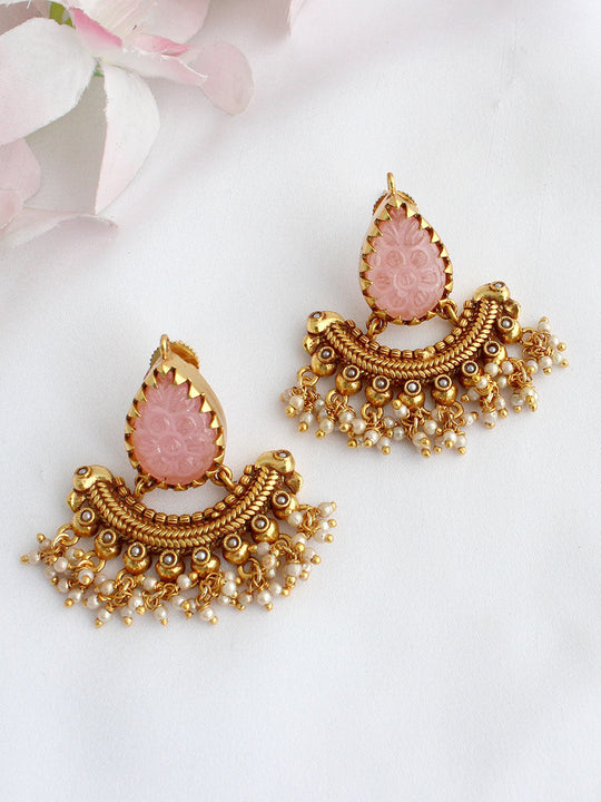 bhavna Earrings-Pastel Pink