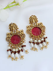 Adrika Earrings- Maroon