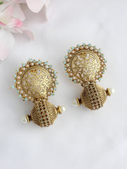 Chhavi Earrings - Gold / Aqua