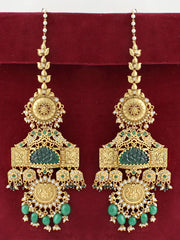 Gulnaaz Earrings-Green