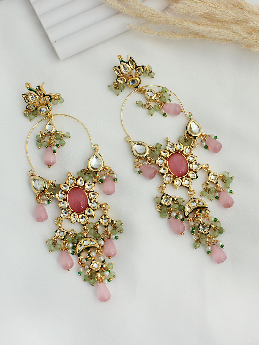 Heer Earrings -  Pastel pink