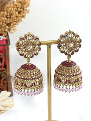 Suhair Jhumki Earrings-Lavender