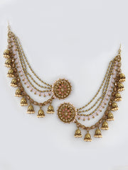 Mansi Stud Earrings With Ear Chain