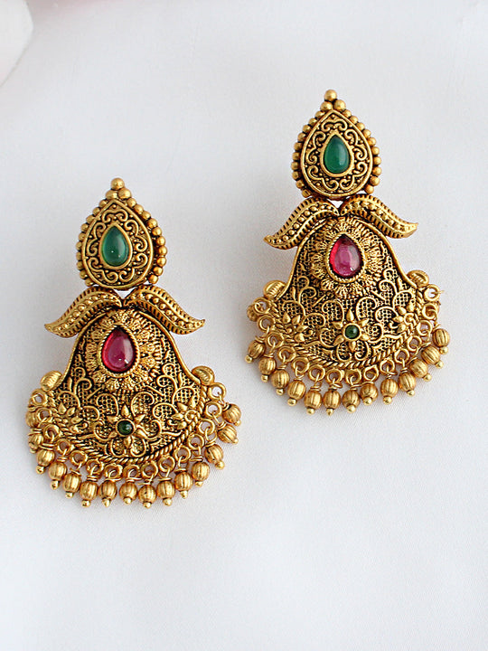 Jyotika Earrings - Pink / Green