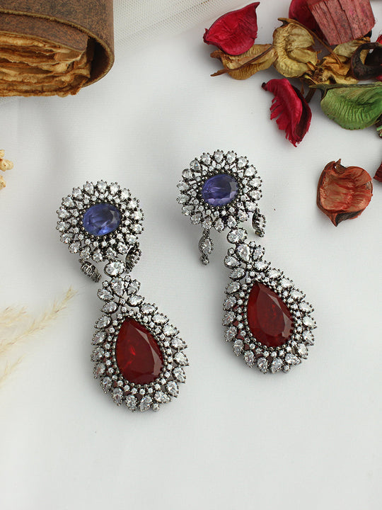 Kuwait Earrings-Maroon