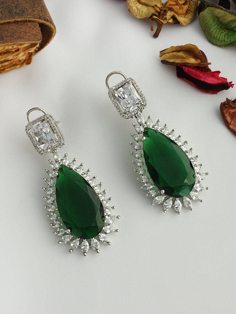 France Earrings - Green