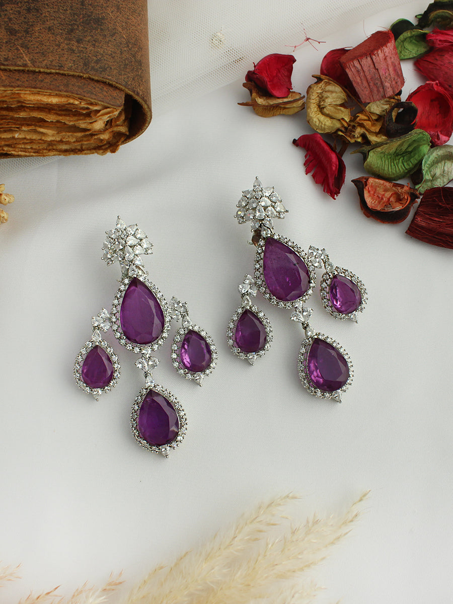 L.A Earrings-Purple