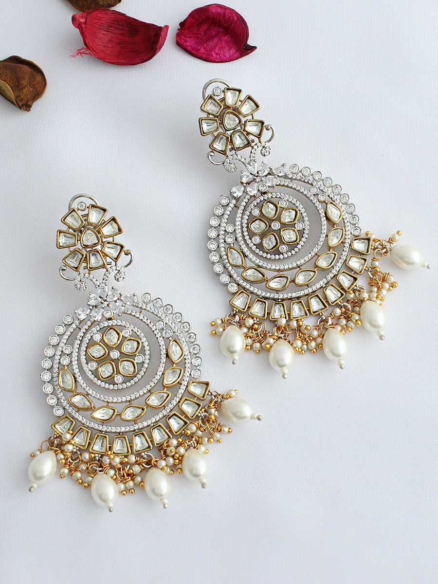 Kolkata Earrings - White