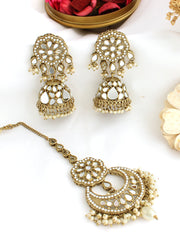 Keesha Mirror Earrings & Tikka