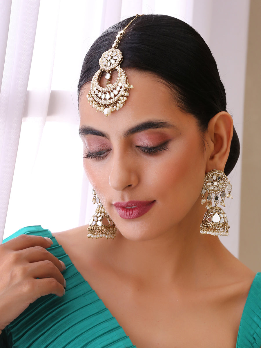 Keesha Mirror Earrings & Tikka