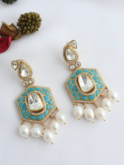 Sikkim Earrings-Aqua