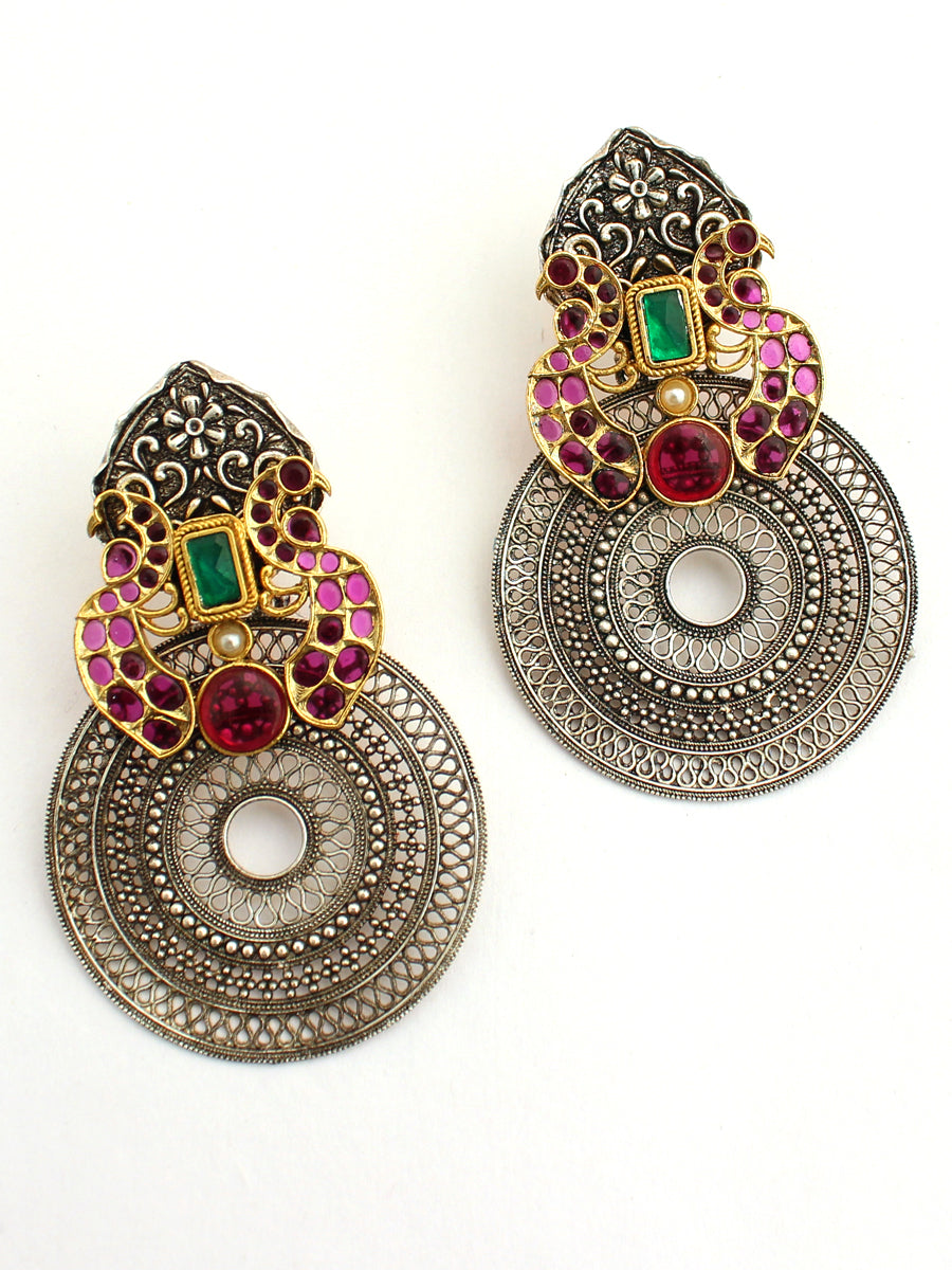 Nikisha Earrings-Pink/Green