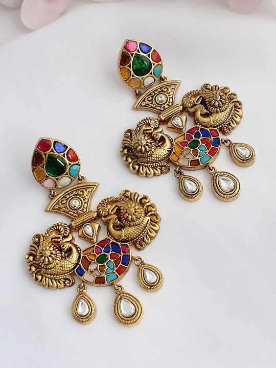 Navdha Earrings-Multicolor