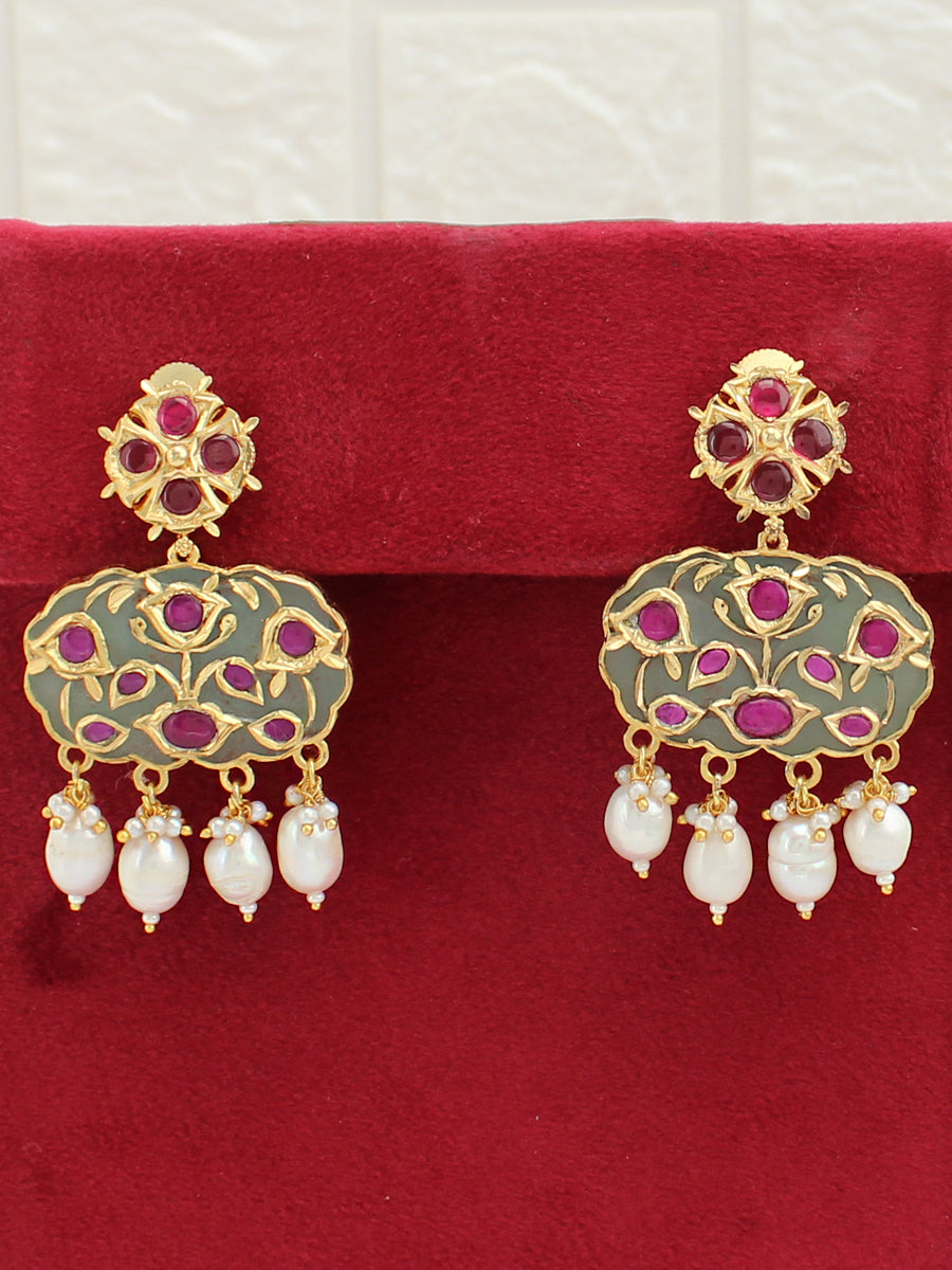 Shefali Earrings-Mint Green