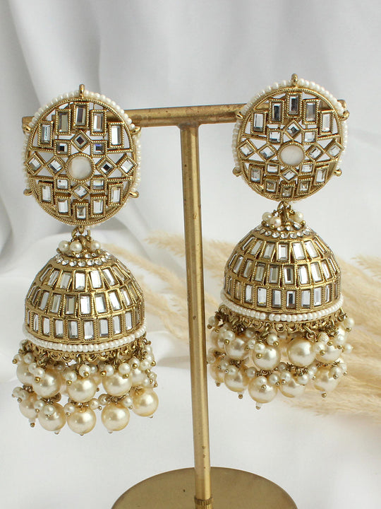 Chetna Jhumki Earrings-IVORY