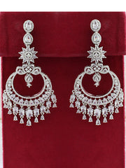 Toranto Long Earrings-Silver