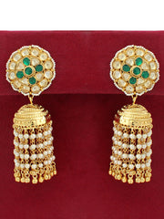 Bikaner Jhumka Earrings-Green