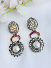 Sreeti Earrings - Hot pink