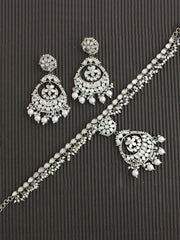 Naaz Mirror Earrings & Sheeshphool