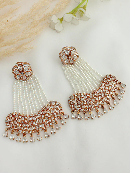 Vamika Earrings - Rose Gold