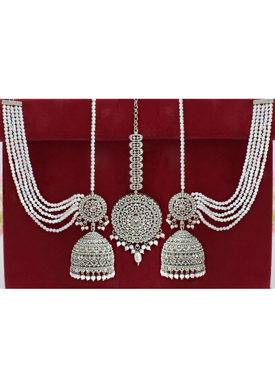 Mehreen Earrings Tikka Set With Ear Chain