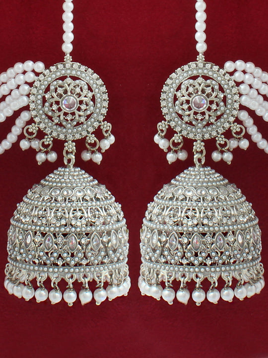 Mehreen Earrings Tikka Set With Ear Chain