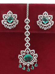 Richa Earrings & Tikka-Rama Green