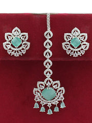 Richa Earrings & Tikka-Mint Green