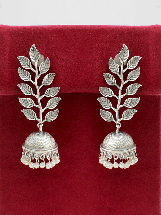 Tanvi Jhumki Earrings-Silver