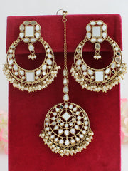 Amyra Mirror Earrings & Tikka