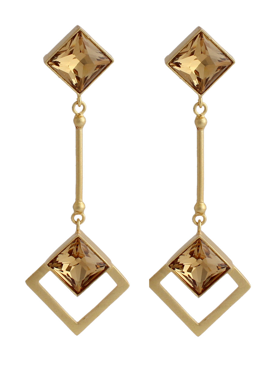 Tavisha Long Earrings-Gold