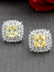 Sania Stud Earrings-Yellow