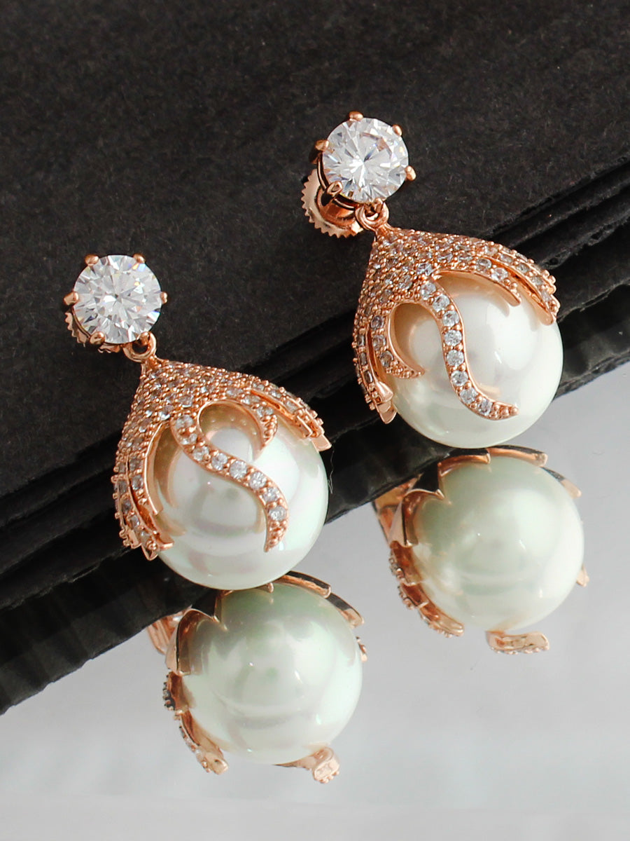 Avira Earrings-Rose gold