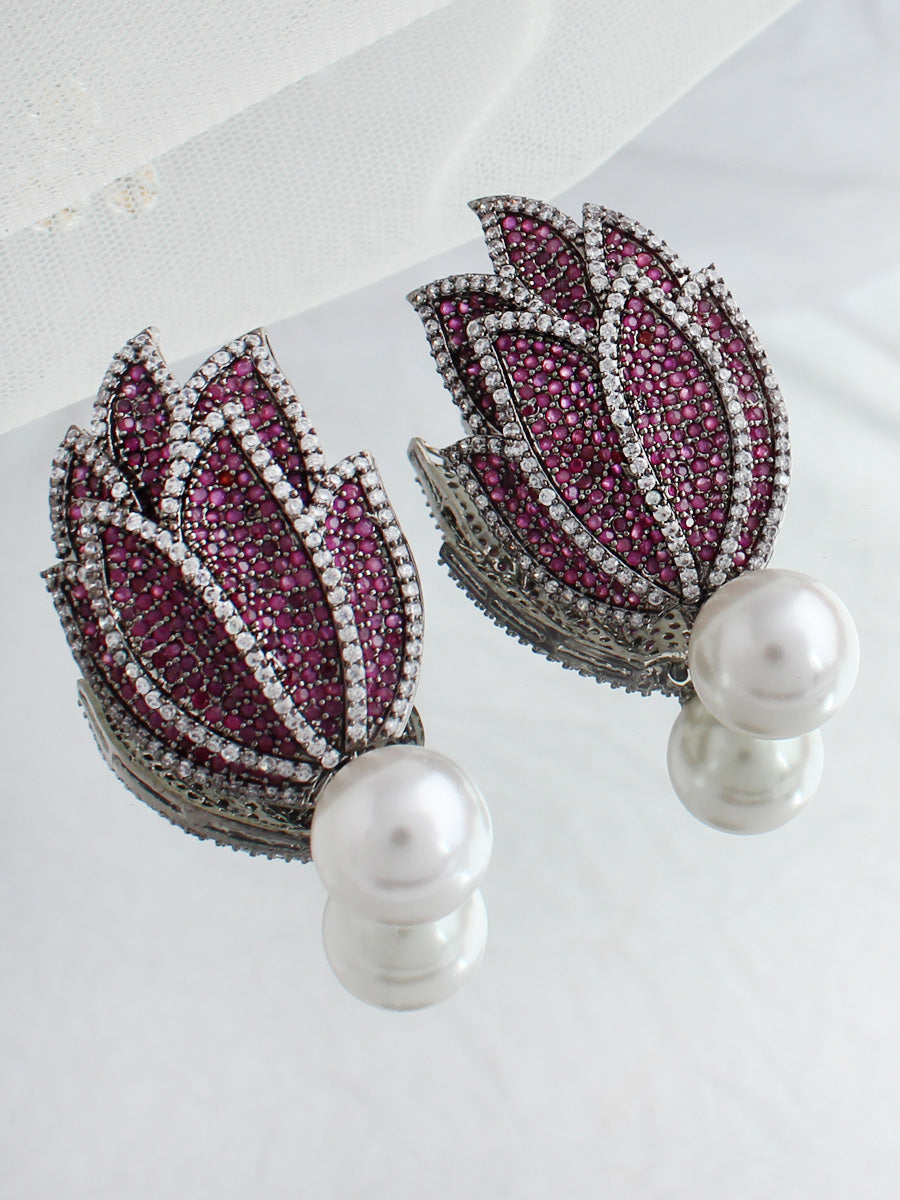 Sofia Earrings-Hot pink