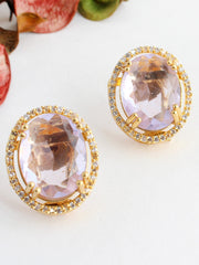 Kiansha Stud Earrings-Lavender